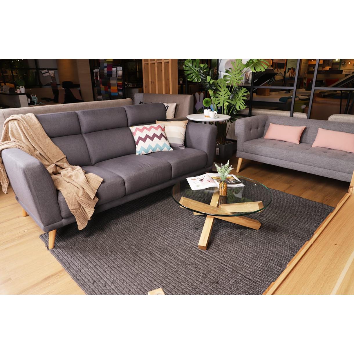 [Neuron 3 Seater Sofa – Fabric, Sonia 2.5 Seater Sofa & Quiche Coffee Table]